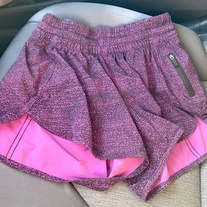 Lululemon purple black track that shorts 6